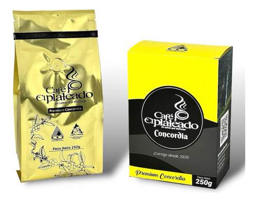 Café Premium Concordia El Plateado Coffee En Grano Gourmet