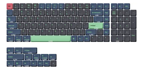 Set Keycaps Pbt Ansi Ingles Hacker Keychron Low Profile