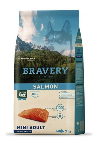 Bravery Salmon  Mini Adult Small Breeds 7kg