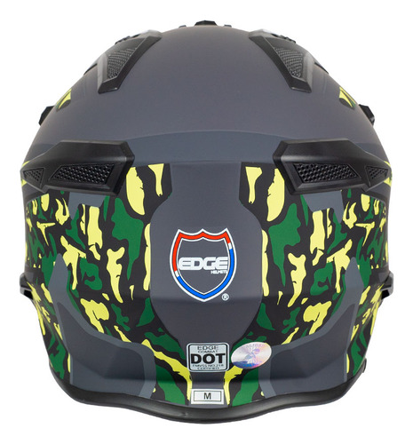 Casco Modular Retro Edge Kombat Camo Certificado Dot Chopper