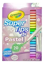 Comprar Plumones Crayola Supertips Pasteles 20 Marcadores Lettering