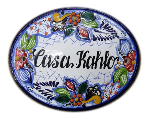 Placa Decorativa Talavera Poblana (personalizada) 2 Pzas