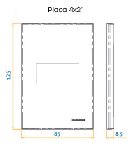Conjunto Interruptor Paralelo 10a 250v 4x2 Clean Margirius