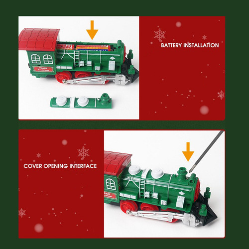 Juego De Tren Eléctrico De Navidad Clásico Con Vagones,