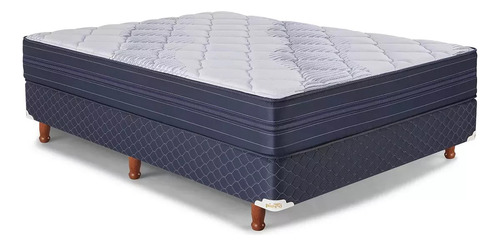 Conjunto Sommier Piero Le Rever 140x190x29 Chol Azul