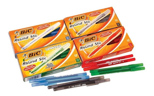 Boligrafo Bic Rondo Round Stic Caja Cerrada X 12 Unidades