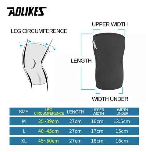 AOLIKES-rodilleras deportivas de neopreno para hombre y mujer, rodilleras  de compresión de 7mm, levantamiento de