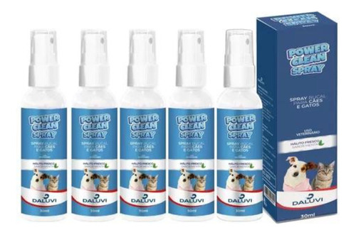 5 Power Clean Xo Bafinho Spray Cachorro Pets Halito Original