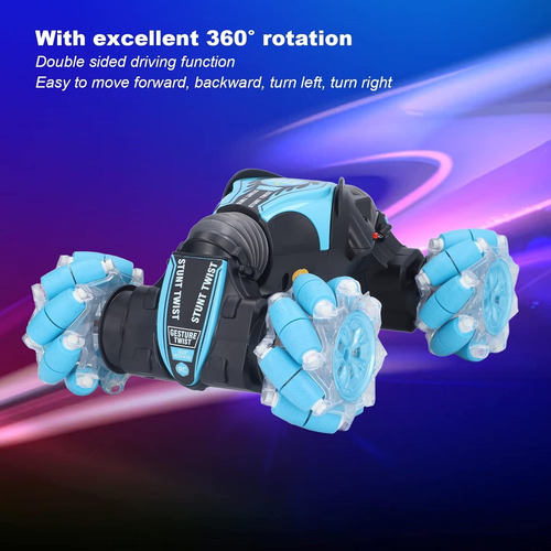 Carro Auto Control Remoto Luces Led Pulsera Acrobacias 360