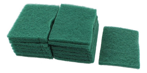 15 Esponjas Y Fibra De Limpieza Para Cocina Verde 14,7 X 9,7