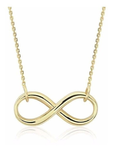 Collar Infinito Plata 950 Enchapado En Oro