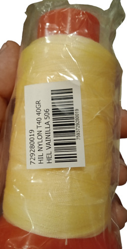 Hilo Nylon Color Vainilla  Título 40 Para Tapicería 40 Gr