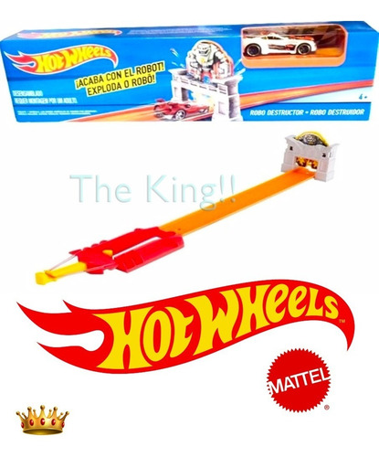 Pista Hot Wheels Robot Destructor + Lanzador + Auto Mattel