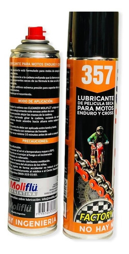 Lubricante Cadena Motocross Enduro Moliflu Motoscba