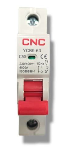 Imagen 2 de 4 de Interruptor Automático Curva C 50a 6ka Cnc