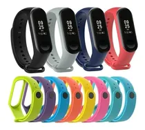 Comprar 4 Correas Compatible Con Mi Band 4 + 1 Paquete 3 Micas Mb4