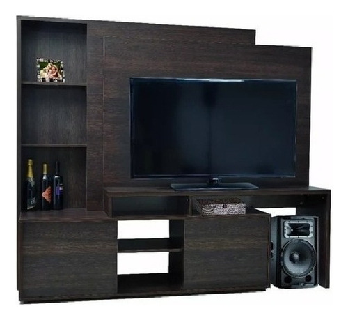 Centro De Entretenimiento Tv Modular Platinum - Mod 5580 Color Tabaco