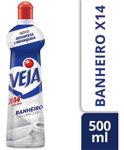 Limpador de Banheiro com Cloro Ativo X-14 Veja 500ml