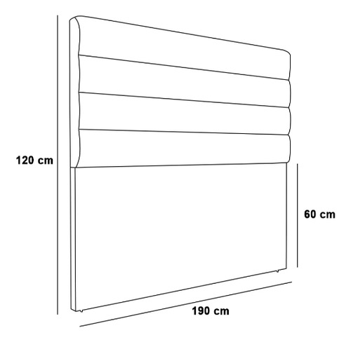 Cabeceira California Cama Box King 190 Cm Linho