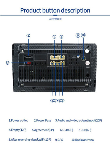 Imagen 9 de 10 de Estéreo Para Auto De 2 Din Con Wifi Gps Android 9.1
