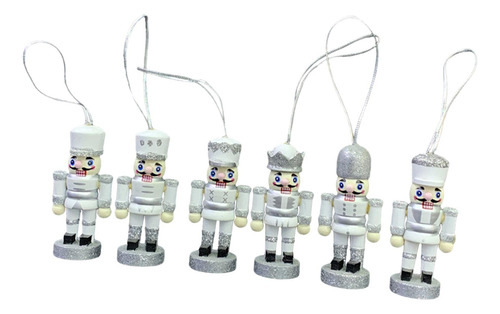 6x Decoraciones Colgantes Juego De Adornos De Cascanueces De