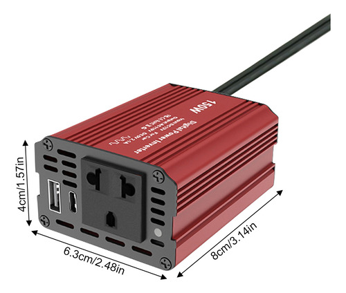 Inversor De Corriente De 150 W: Adaptador De Coche De 12 V A