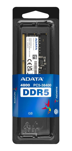 Memoria Ram Portátil 8gb Ddr5 Adata 4800 Mt/s 1 Modulo