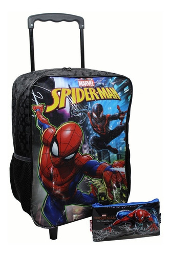 Kit Mochila Infantil Homem Aranha Masculina 3d Aulas