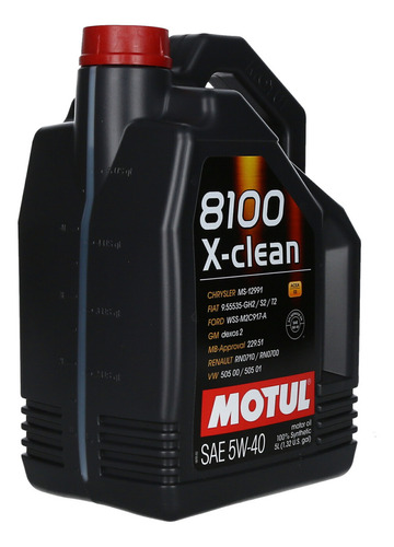 Aceite De Motor 8100 X-clean 5w40 Botella De 5 Litros Motul