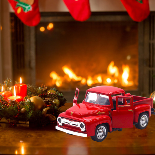 Camioneta Roja Modelo 1:32 Navidad
