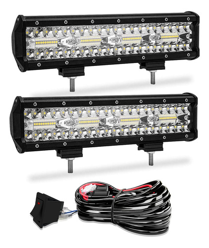 Paquete De 2 Barras De Luz Led De 12 Pulgadas, 240 W, Haz Co