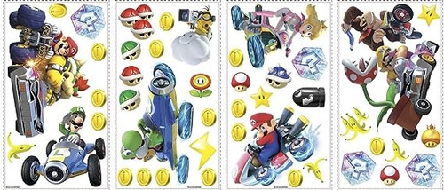 Stickers O Calcomanías Para Pared De Mario Kart 
