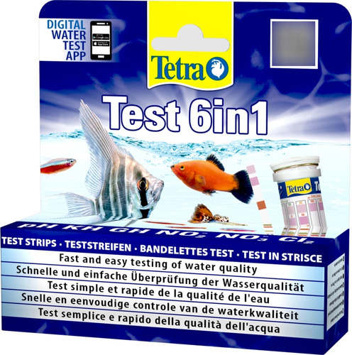 Tetra Test 6 En 1 Ph Kh Gh No2 No3 Cl2 Tira Reactiva Acuario