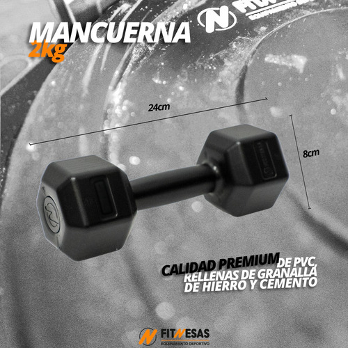 Colchoneta + Tobilleras Mancuernas 2k + Banda Rueda Fitnesas Color Negro