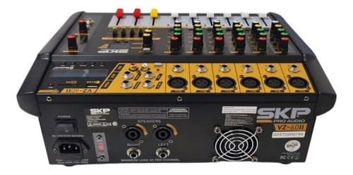 Consola Potenciada Skp Vz60 Ii 6 Canales 200+200 Rms Bt