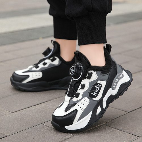 Zapatillas Deportivas De Terciopelo Para Niños En Invierno