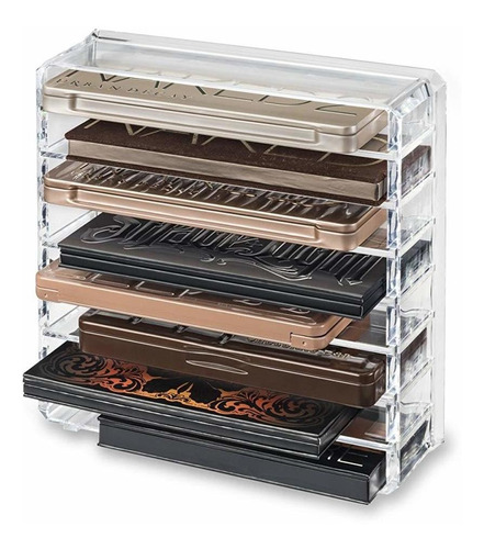 Organizador Paletas Maquillaje Acrílico 8 Espacios.