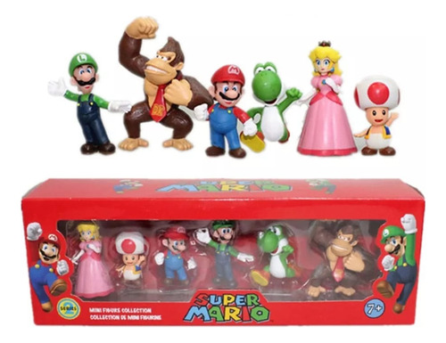 Set De Figuras De Super Mario Bros 3-7 Cm