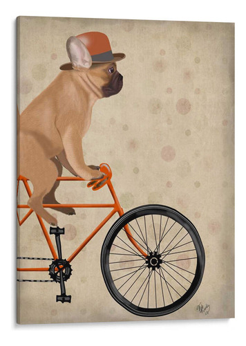 Canvas Lab Cuadro Bulldog Francés En Bicicleta 120x160
