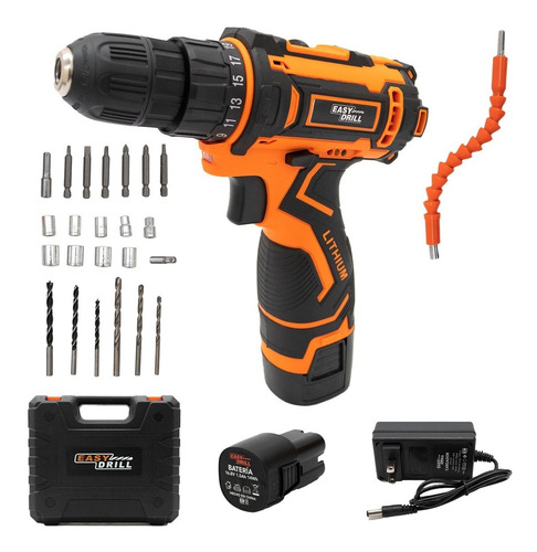 Imagen 1 de 7 de Taladro Atornillador Inalambrico Recargable Eléctrico Kit 1b