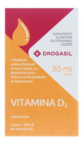 Drogasil Vitamina D 200ui Gotas 30ml Sabor Neutro