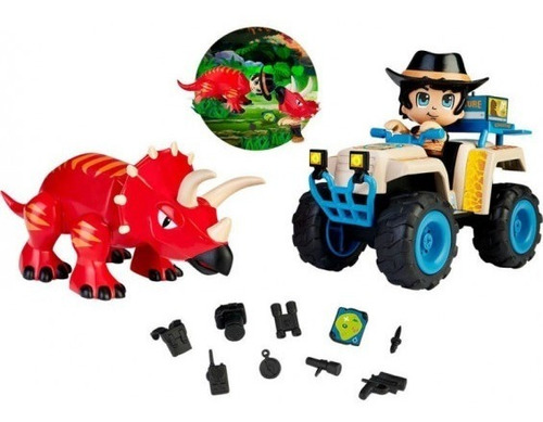 Imagen 6 de 7 de Pinypon Action Wild Cuatriciclo + Fig + Dinosaurio 16772