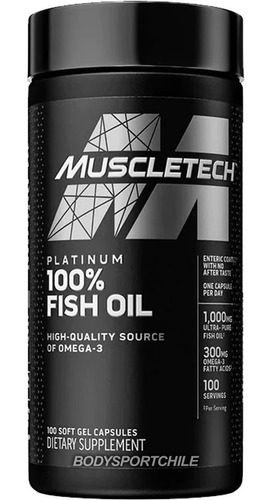 Muscletech Platinum Omega 3 Epa Y Dha Fish Oil  100 Softgels