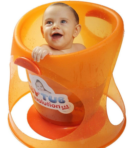 Banheira Babytub Evolution - Cor Laranja  0 Á 8 Meses