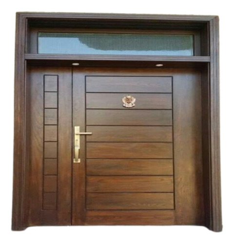 Puerta Principal De Madera Grande Con Fijo