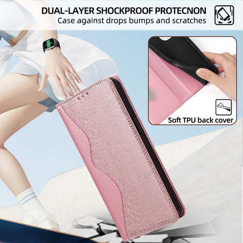 Funda Tipo Cartera Para La Serie Zte, Funda Tipo Libro De Piel Sintética Con Tapa Para Tarjetas Y Funda Delgada Con Función Atril