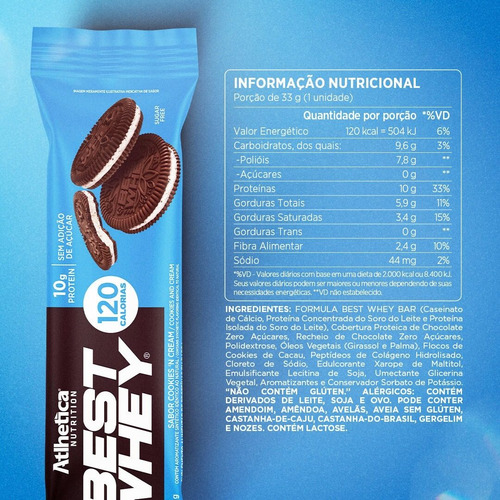 Best Whey Bar Cookies&cream Best Whey Bar Cookies Cream 1 Un Sabor Cookies And Cream