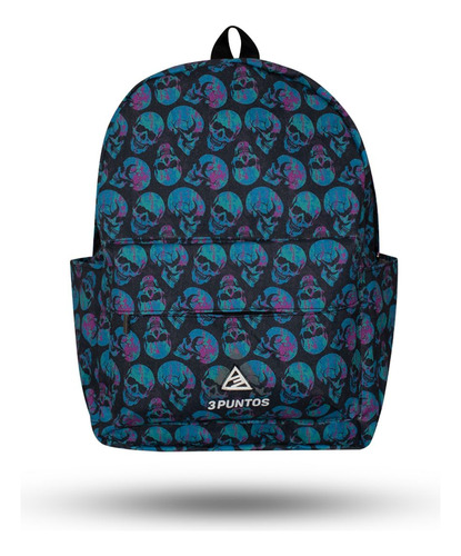 Maleta Morral Calaveras Azules.