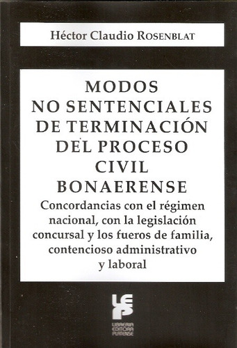 Modos No Sentenciales De Terminacion Del Proceso Civil Bonae