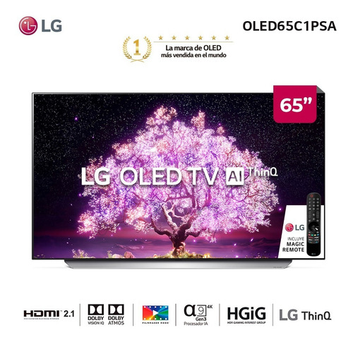 Smart Tv LG Ai Thinq Oled65c1psa Webos 6.0 4k 65 100v/240v